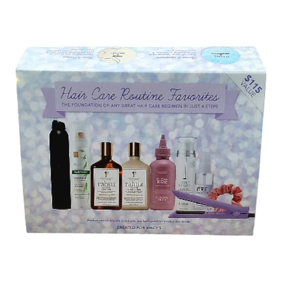 HAIR CARE ROUTINE FAVORITES GIFT SET MACY'S 9 PC SHAMPOO CONDITIONER MINI IRON - Picture 6 of 7